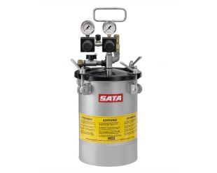 SATA verfdrukvat 10 l, met luchtfittingen 3 bar max., zonder manuele roerder en binnenemmer