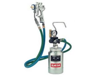 SATA HKU vatpompeenheid, 200 l, bestaande uit pomp 3:1, Slangenset 10 m lang, jet 1000 KK spuitpistool, 3 sondes met aansluiting I
